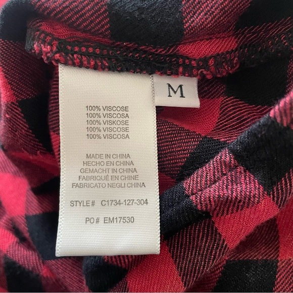 Anthropologie Cloth & Stone Plaid Flutter Sleeve Buffalo Check Open Back Dress M - Picture 10 of 12